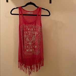 Maurices ~Southern State of Mind~ tank with fringe